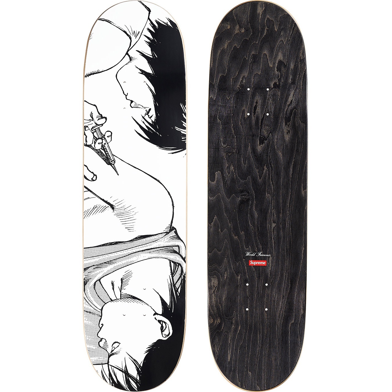 AKIRA/Supreme Syringe Skateboard view 3